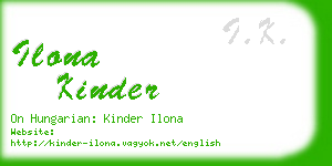 ilona kinder business card